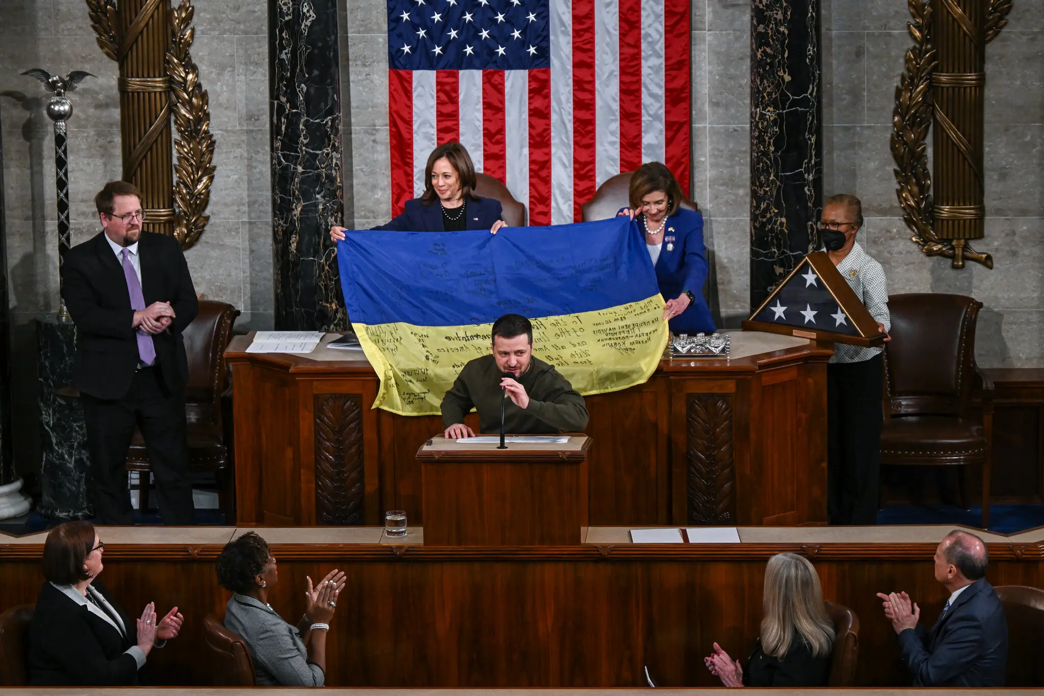 Президент України Володимир Зеленський під час звернення до Конгресу у Вашингтоні в грудні